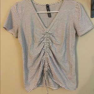 Design Lab black and white stripped top